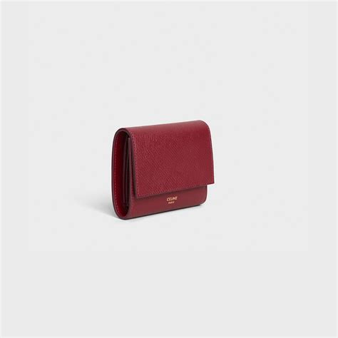 celine trifold wallet|SMALL TRIFOLD WALLET IN GRAINED CALFSKIN.